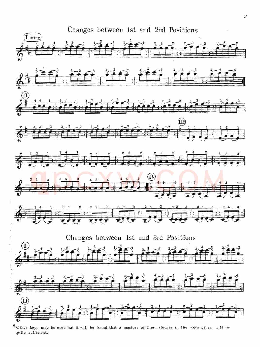 小提琴换把练习曲（第一部分）