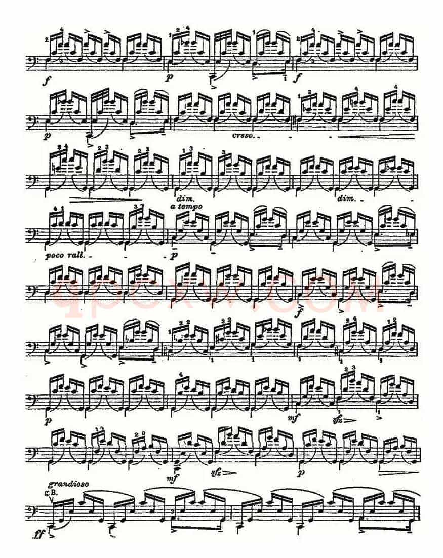 PIATTI 12 Caprices 之7（大提琴）