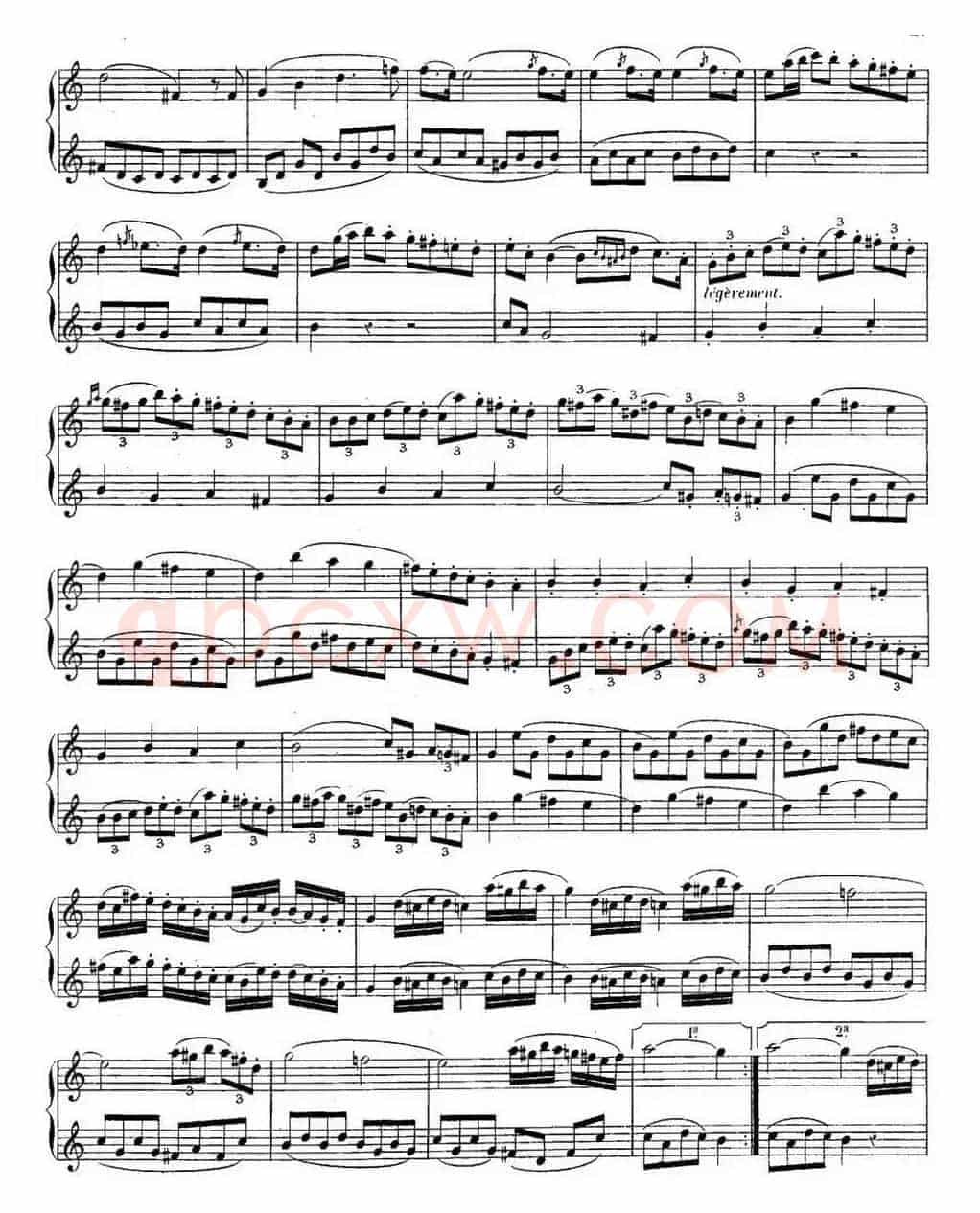 H·Klose练习曲（Quatre Duos Faciles et Concertants Pour 2 Saxophones—No.1）