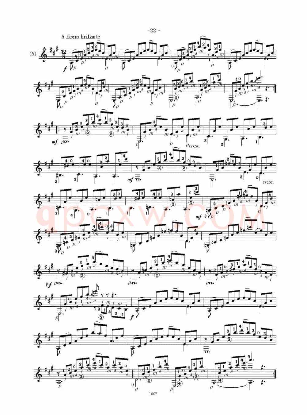 卡尔卡席25首练习曲之16——20