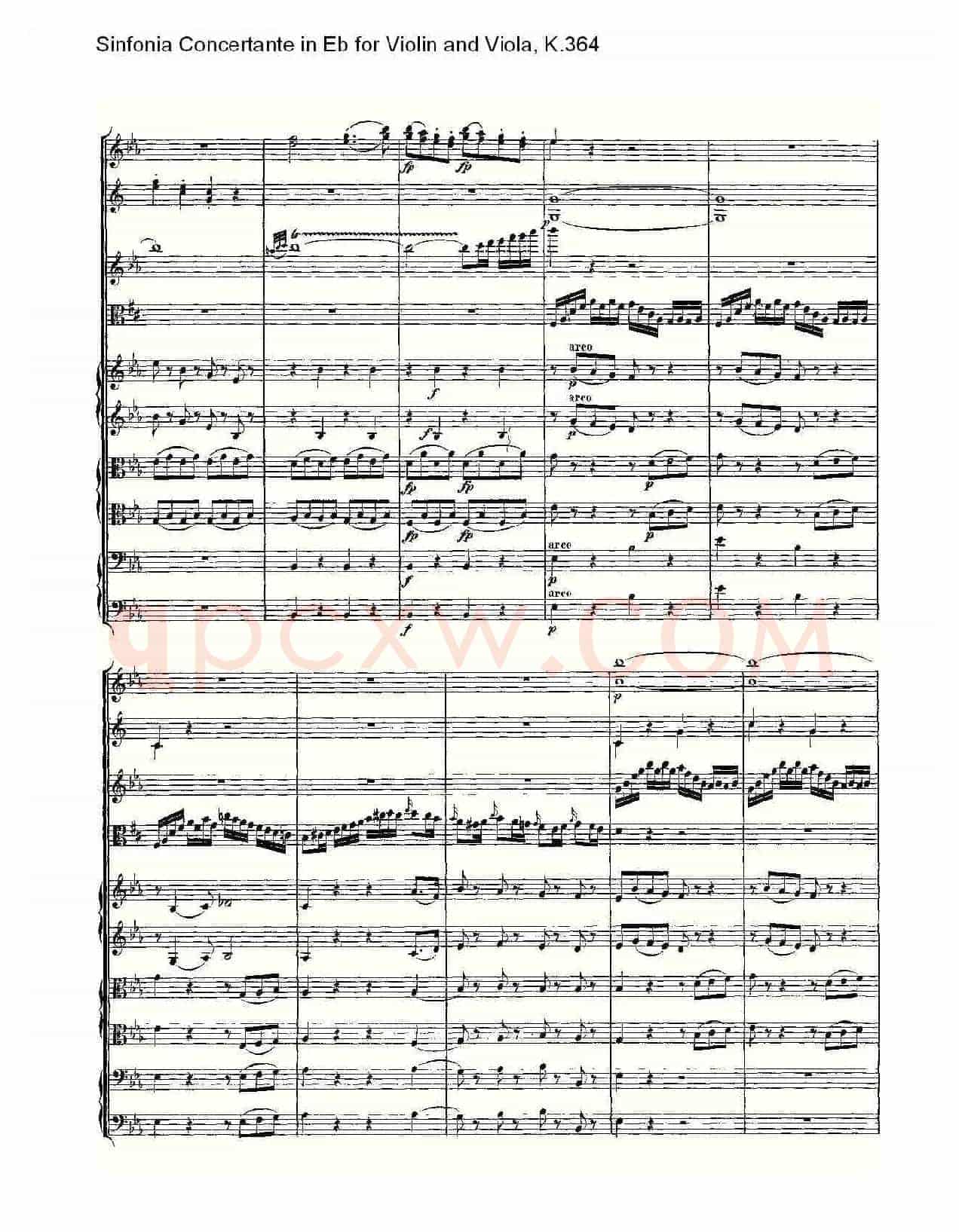 Eb调小提琴与中提琴炫技序曲, K.364(一)