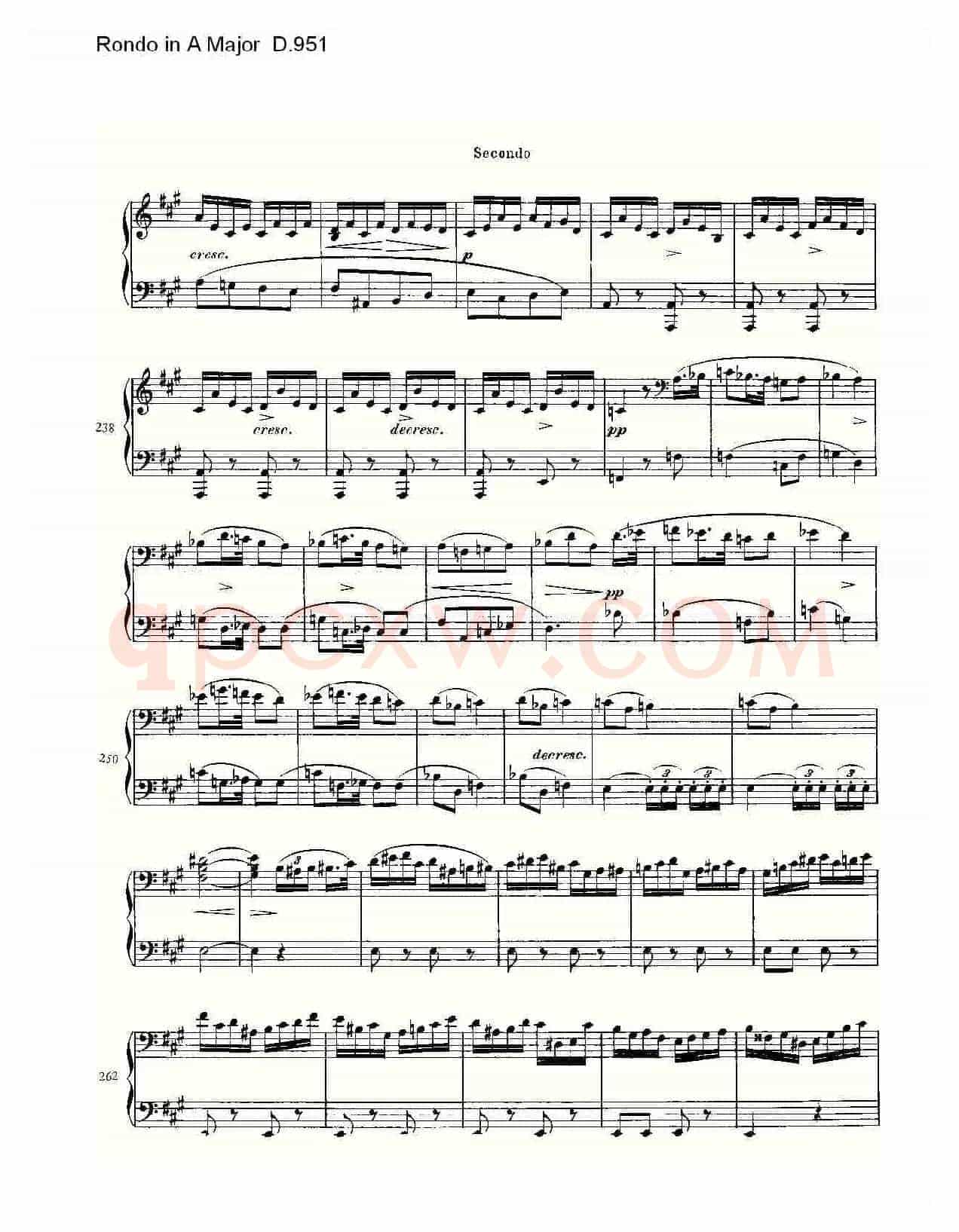 Rondo in A Major D.951(A大调回旋曲D.951)