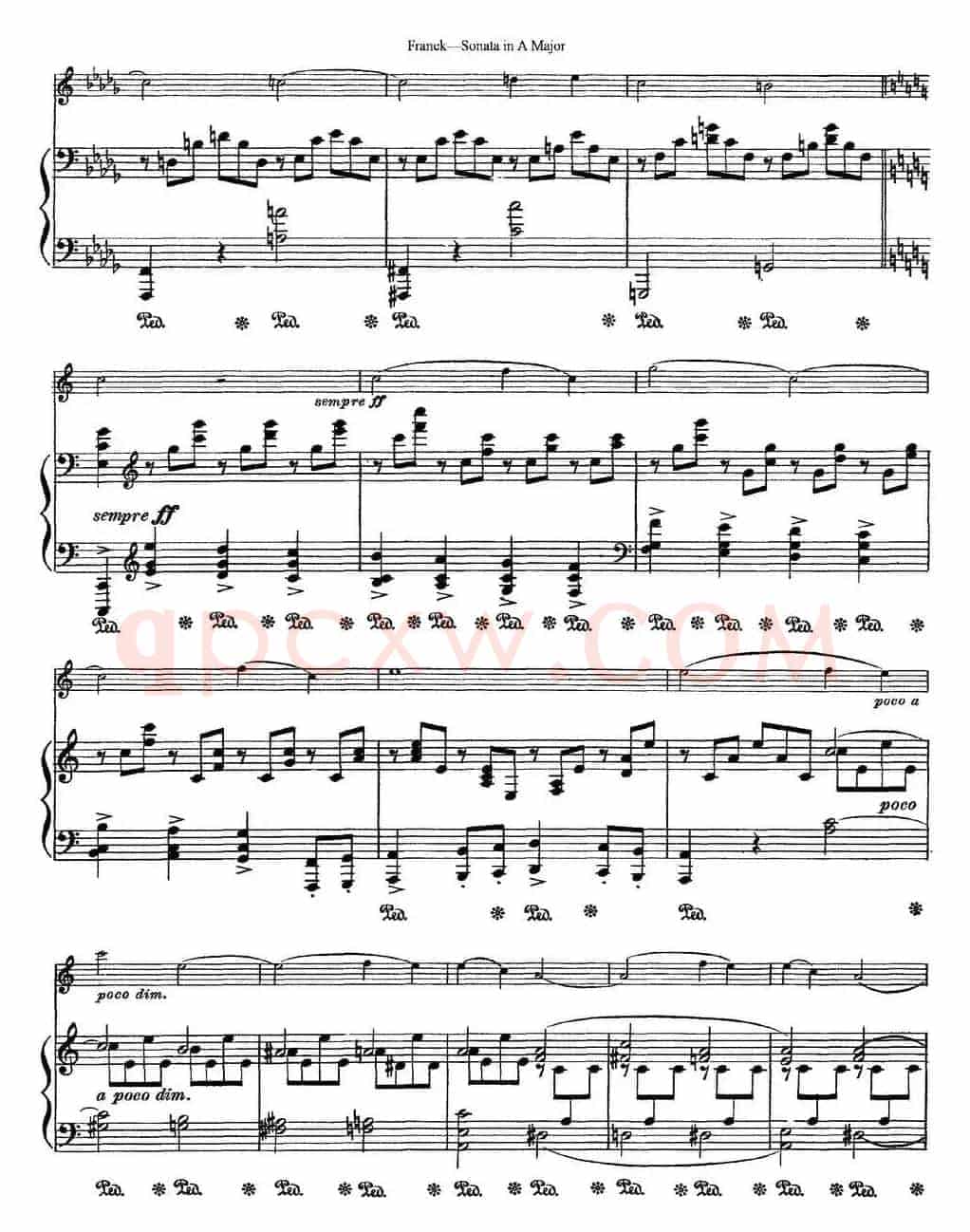 Franck Sonata in A Major（小提琴+钢琴伴奏）