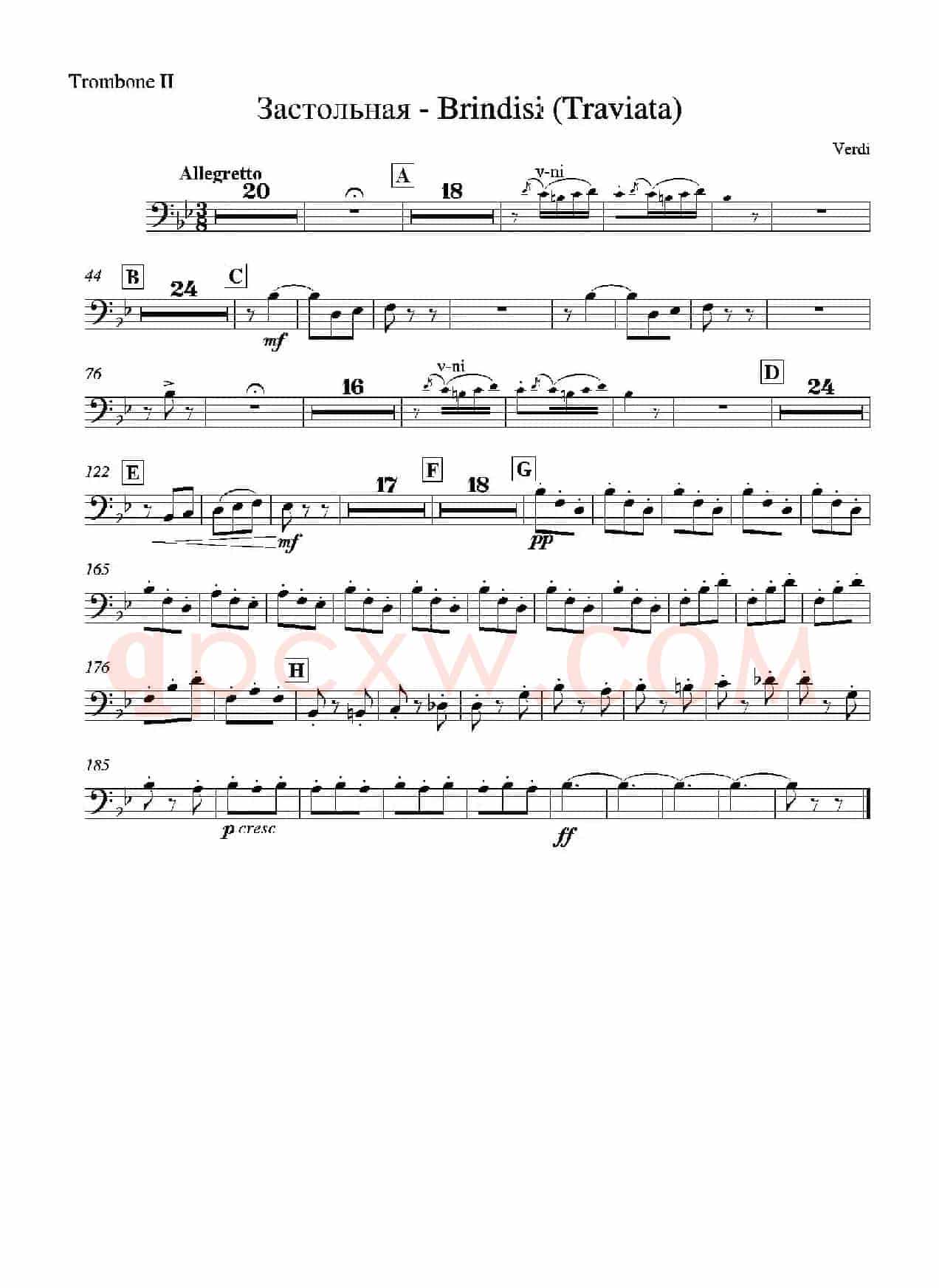 Brindisi (La Traviata)(管弦乐队分谱)