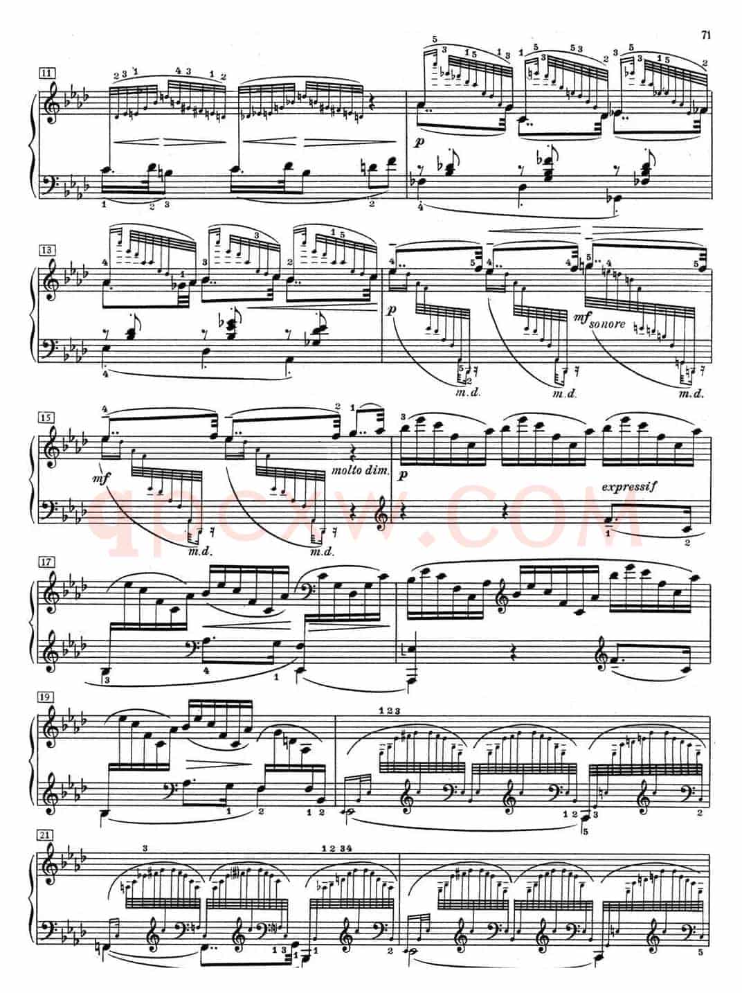 德彪西12首钢琴练习曲(11 琶音练习v1.0 arpèges composés)