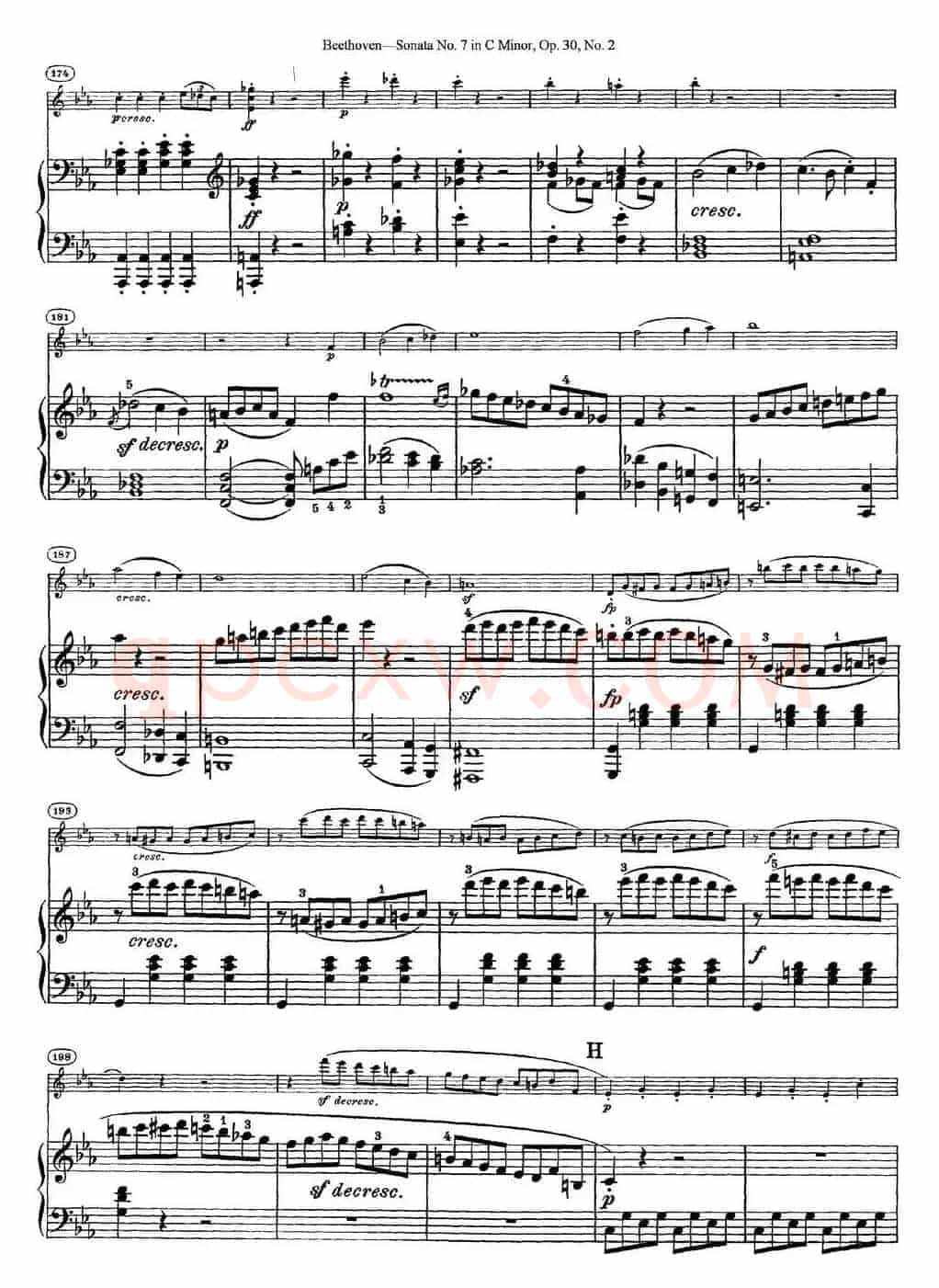 Violin Sonata No.7 in C Minor Op.30 No.2（小提琴+钢琴伴奏）