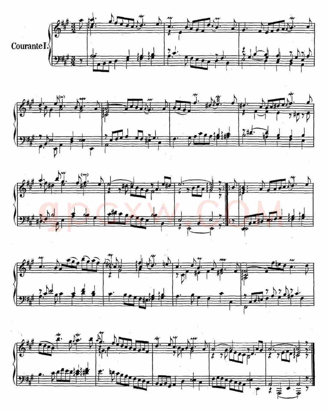 英国组曲No.1 巴赫 A大调 1st Suite BWV 806