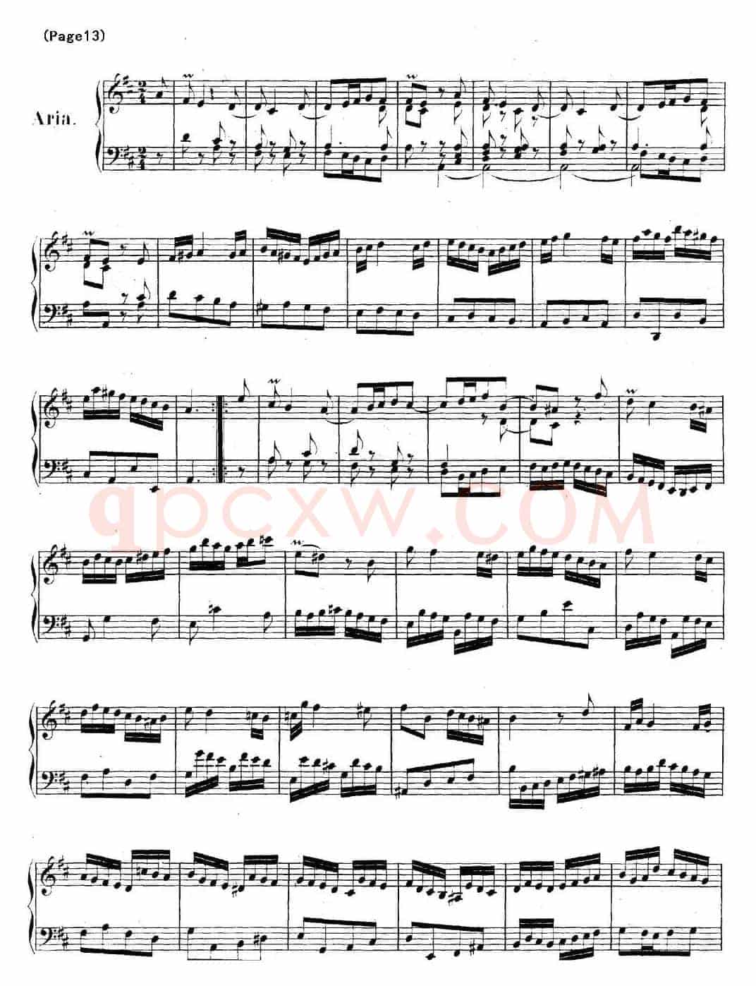 帕蒂塔6首德国组曲（No.4 D大调 巴赫 Partita D Major BWV 828）