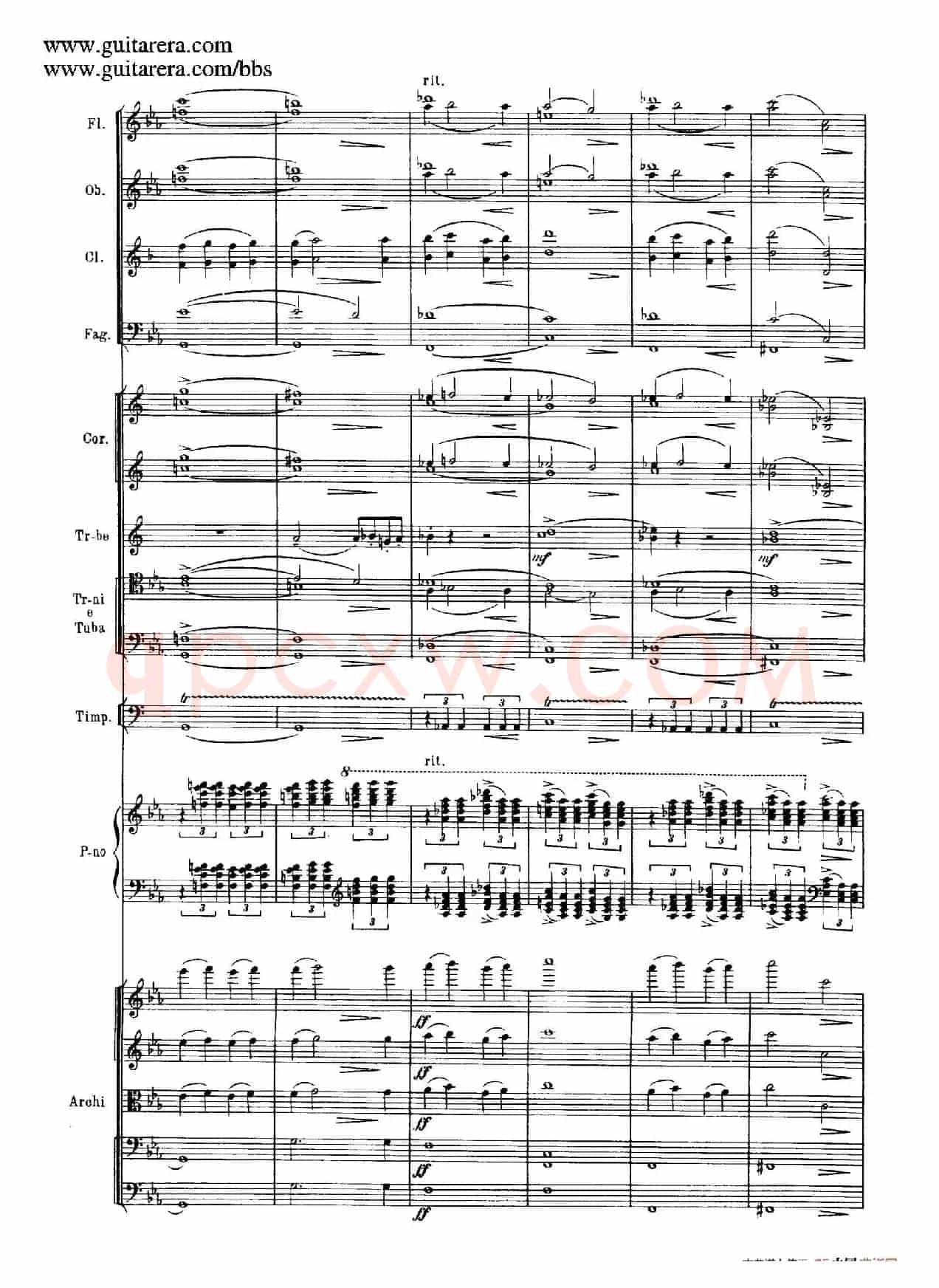 c小调第二钢琴协奏曲 Op.18（第一乐章总谱·P28——36）