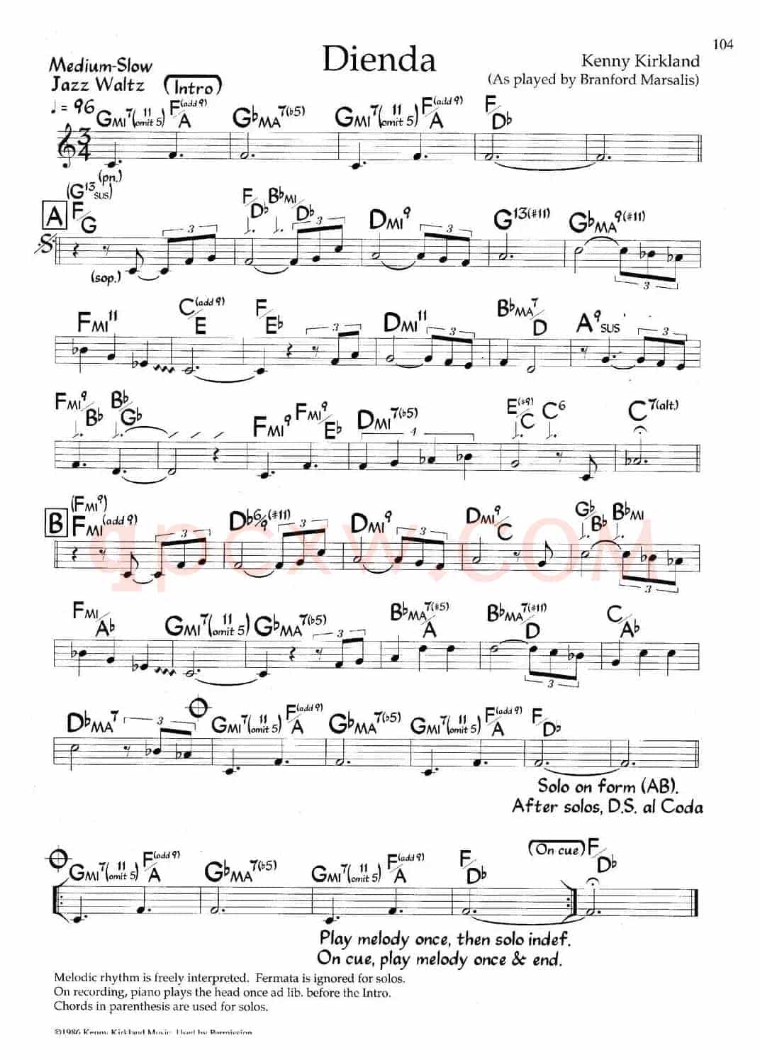 Dienda（爵士钢琴曲）