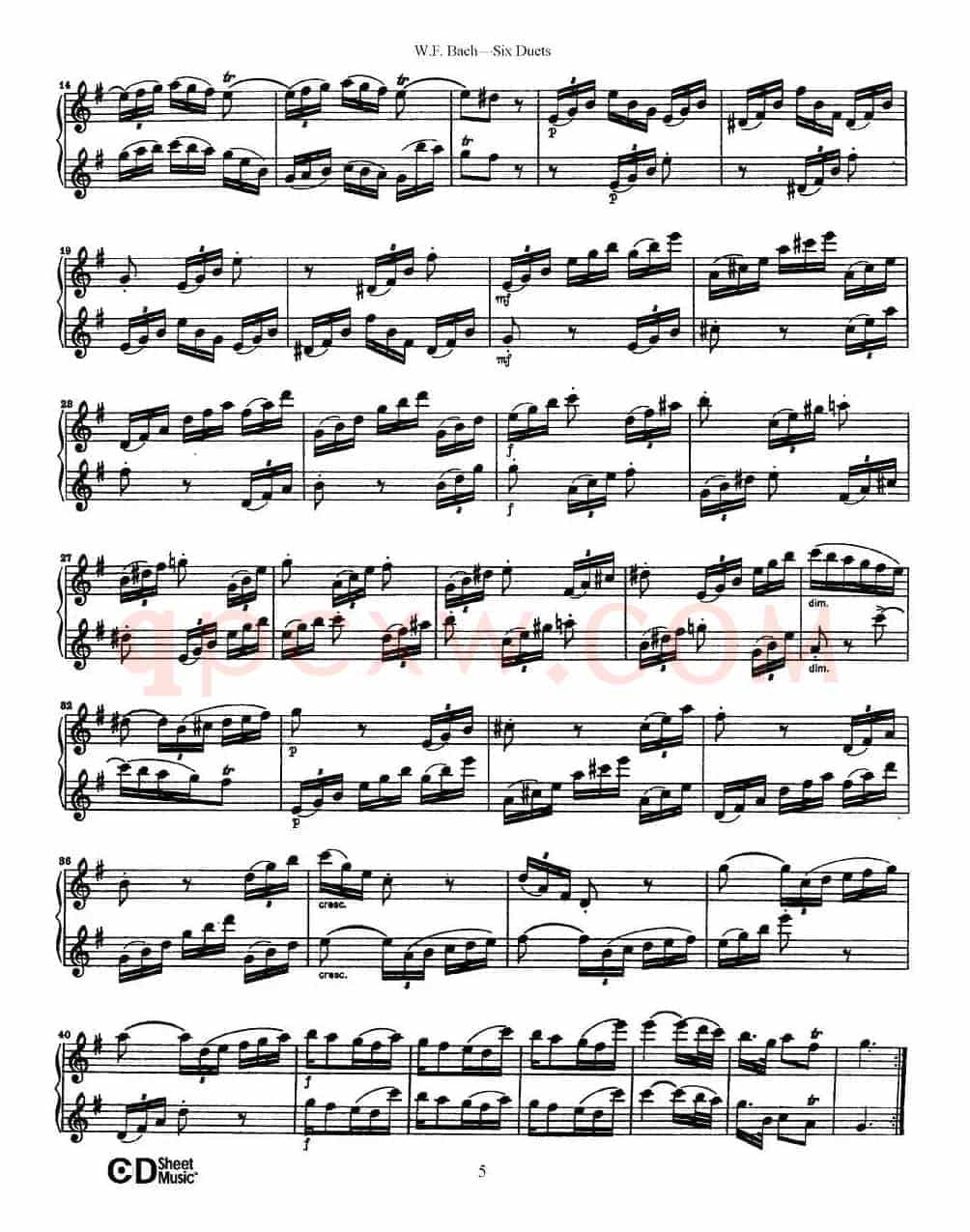 Six  Duets（6首二重奏）（1）