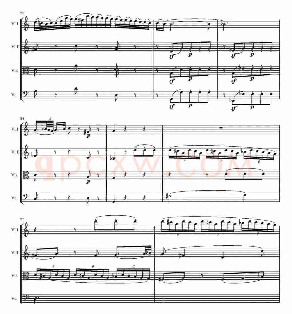 String Quartet KV.387（G大调弦乐四重奏）