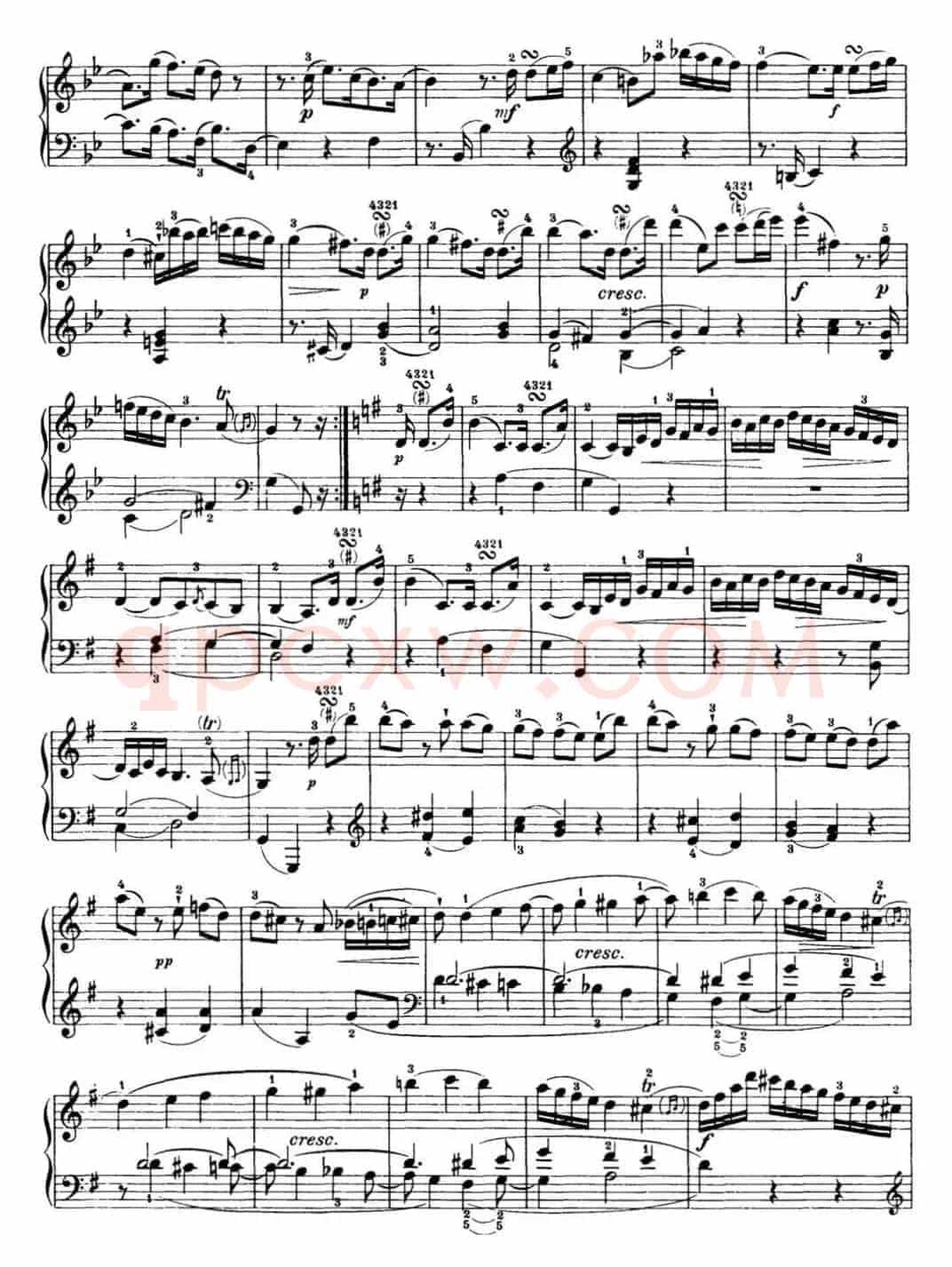 海顿 钢琴奏鸣曲 Hob XVI 44 in G minor
