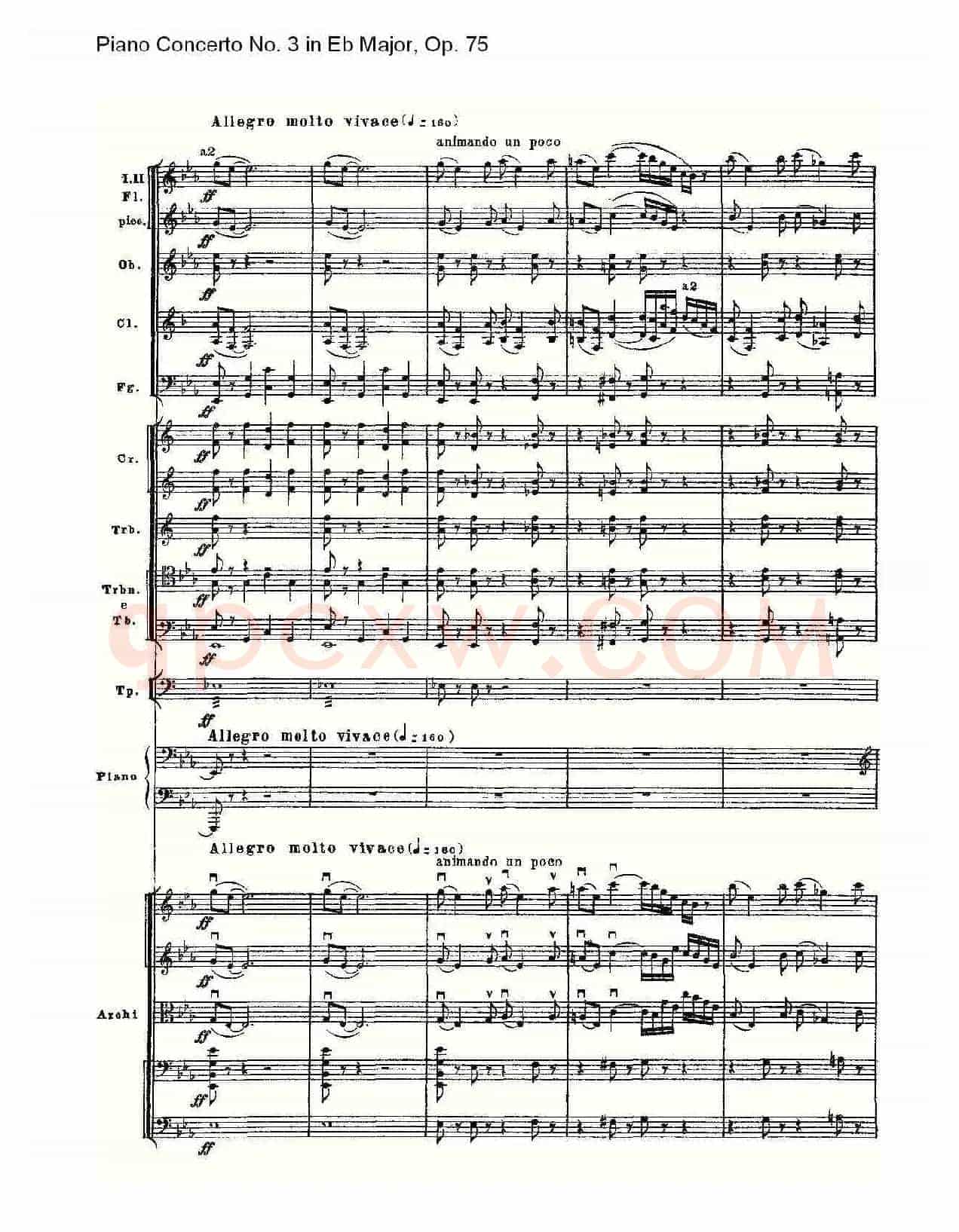 Piano Concerto No.3 in Eb Major, Op.75(Eb大调第三钢琴协奏)