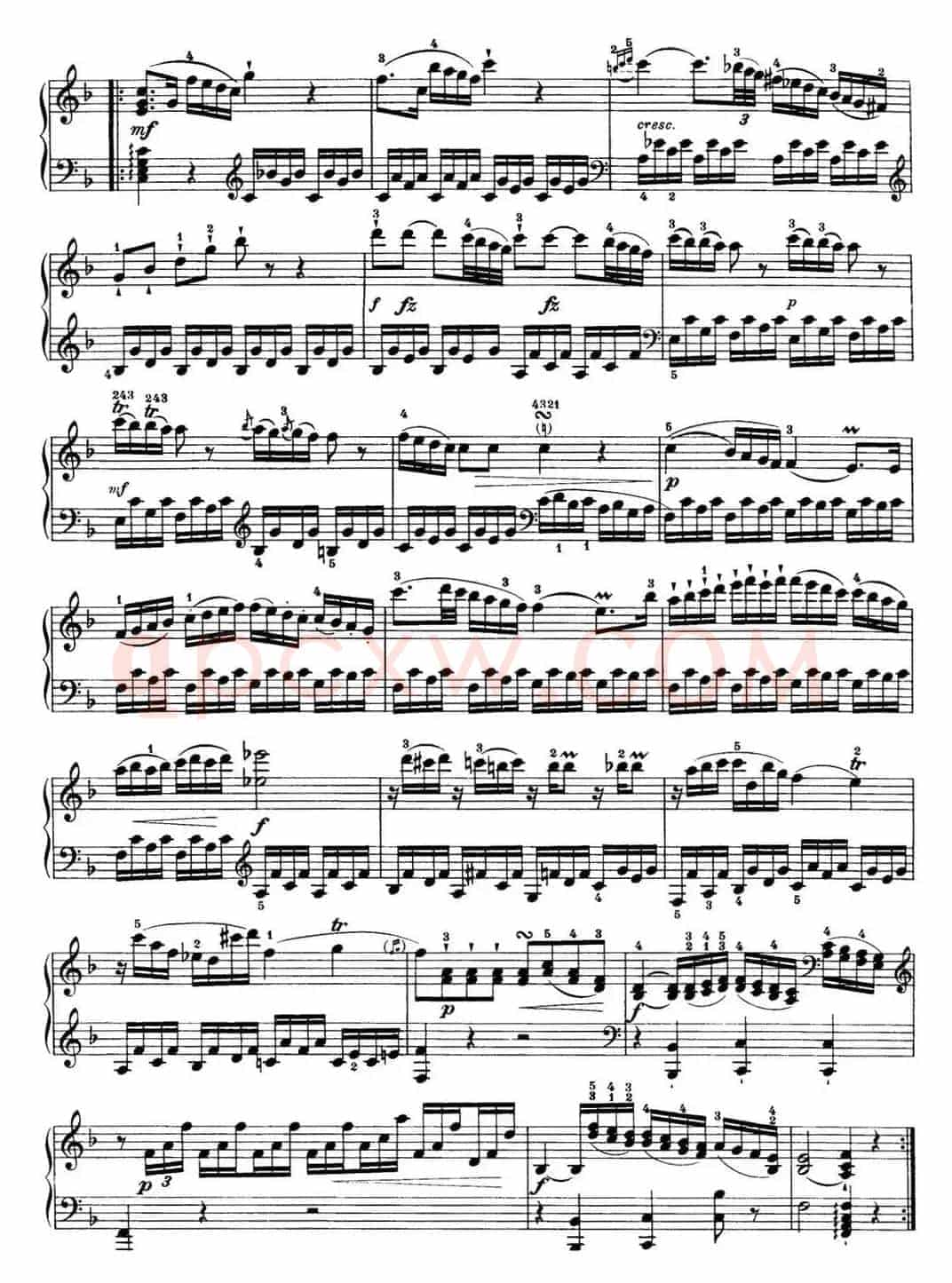 海顿 钢琴奏鸣曲 Hob XVI 35 in C major