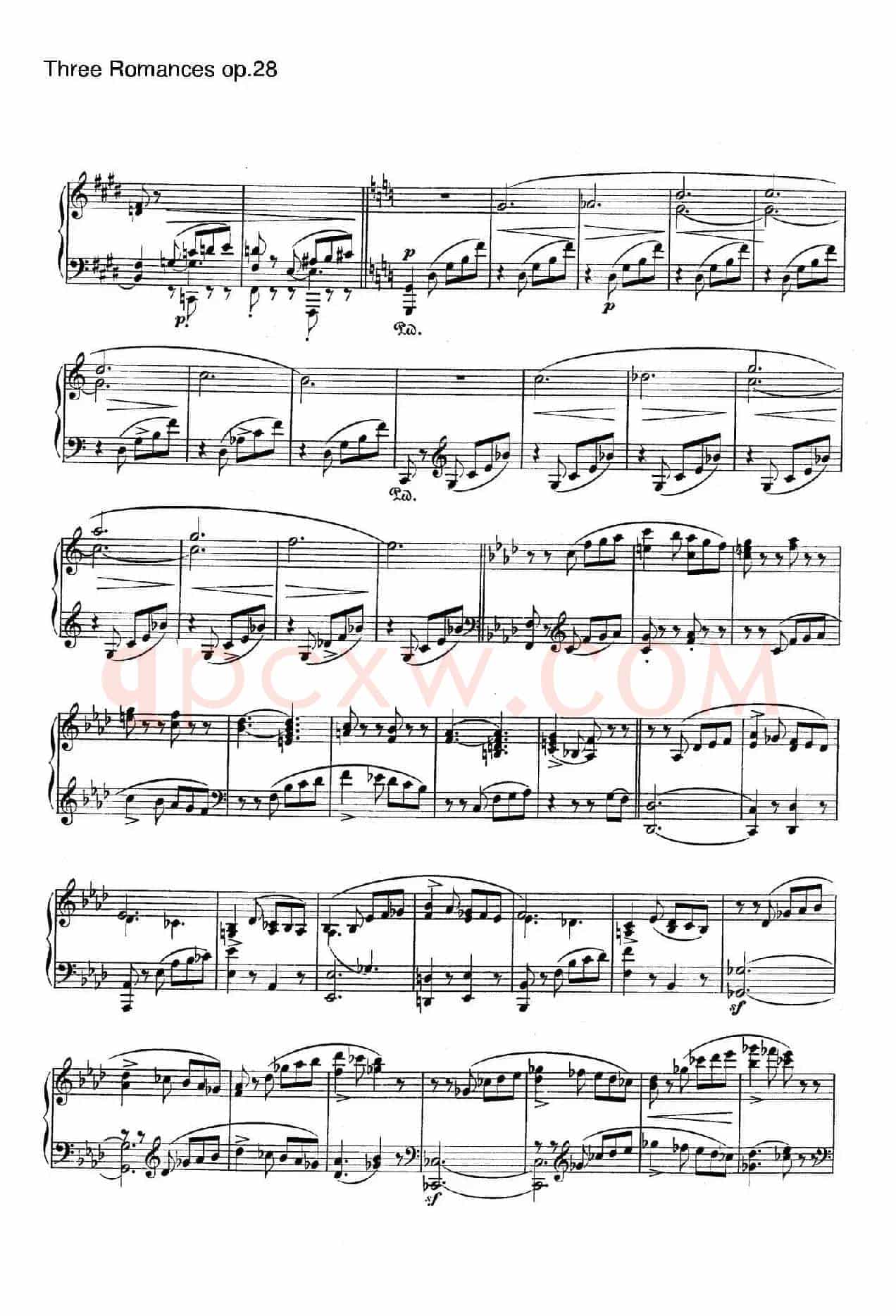 3 Romances Op.28(3首浪漫曲·Ⅲ)