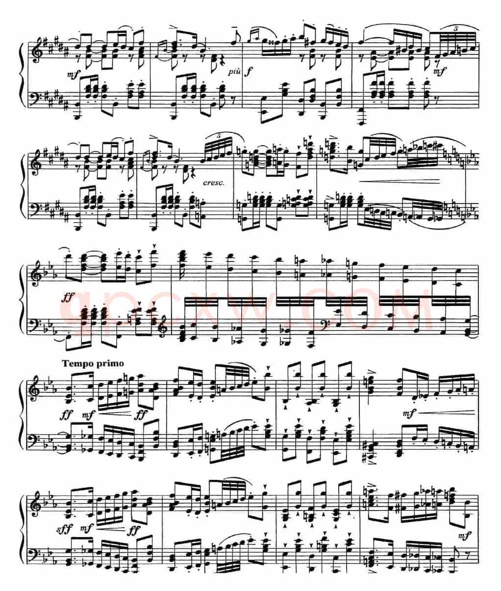 柴可夫斯基18首钢琴小品Op.72(7.Polacca de concert)
