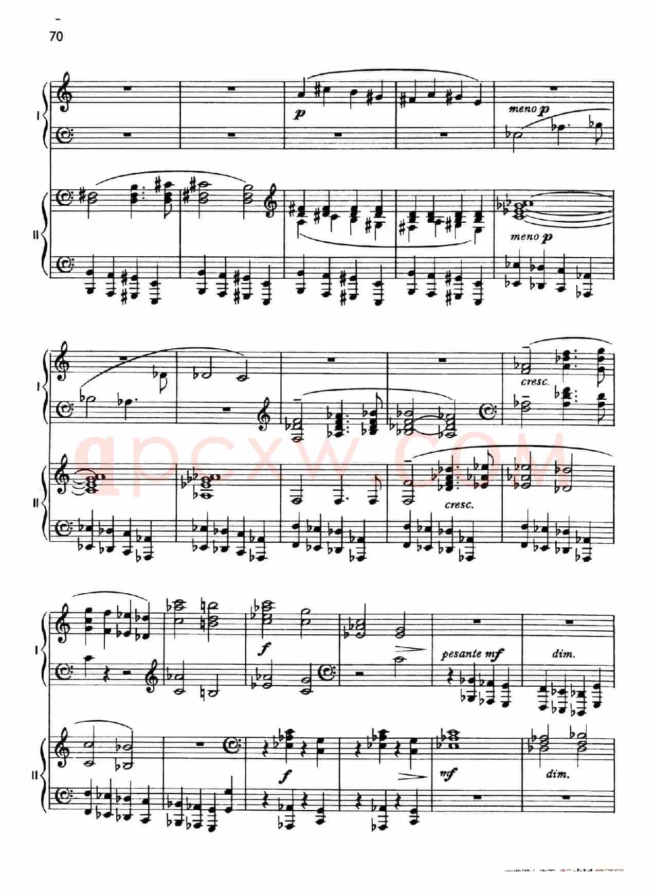 The Planets Op.32(双钢琴)(行星·第五乐章 土星—老年使者)