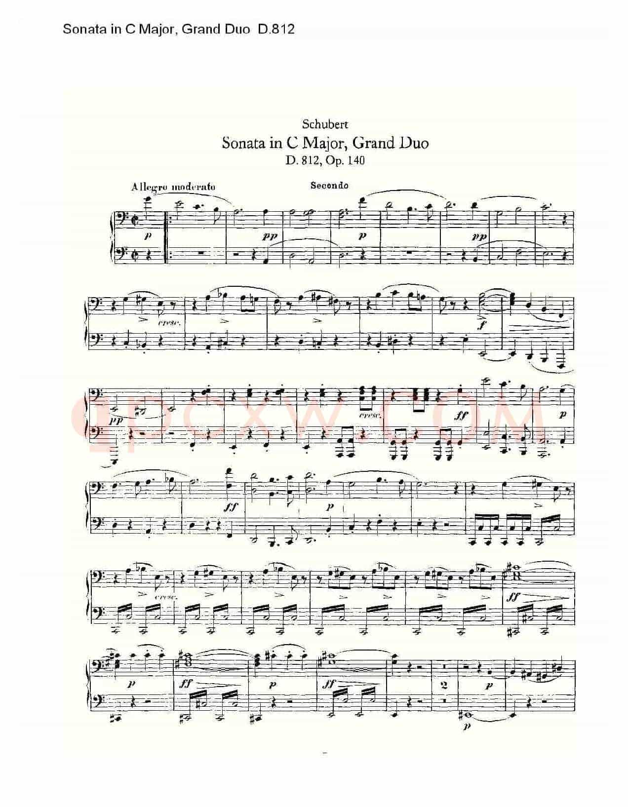 Sonata in C Major, Grand Duo D.812(C大调奏鸣曲,盛大的二重奏 )
