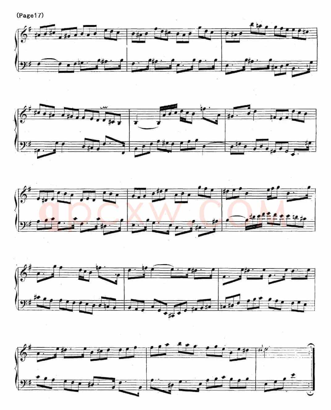 帕蒂塔6首德国组曲（No.6 e小调 巴赫 Partita e Minor BWV 830）
