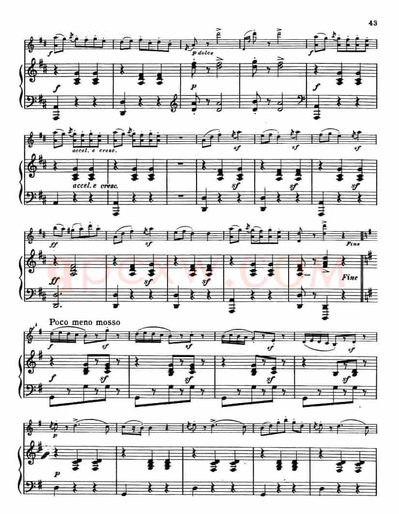 MAZURKA RUSSE（玛祖卡鲁塞）（小提琴+钢琴伴奏）