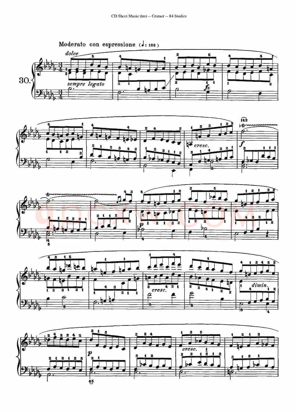 Cramer - 84 exercices（26—30）（克拉莫84首钢琴练习曲）