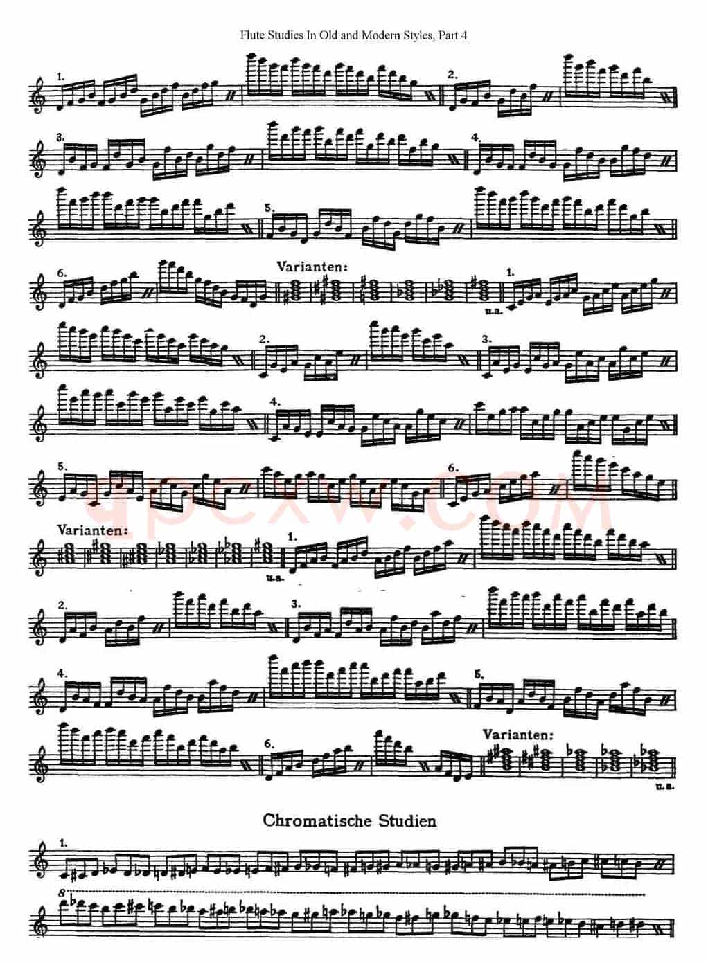 斯勒新老风格长笛练习重奏曲（第四部分）（NO.24）