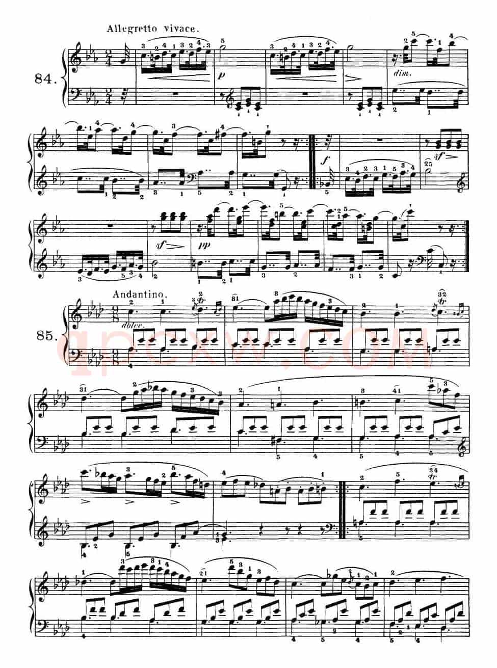 Czerny - 100 Progressive Studies Op.139（84—90）