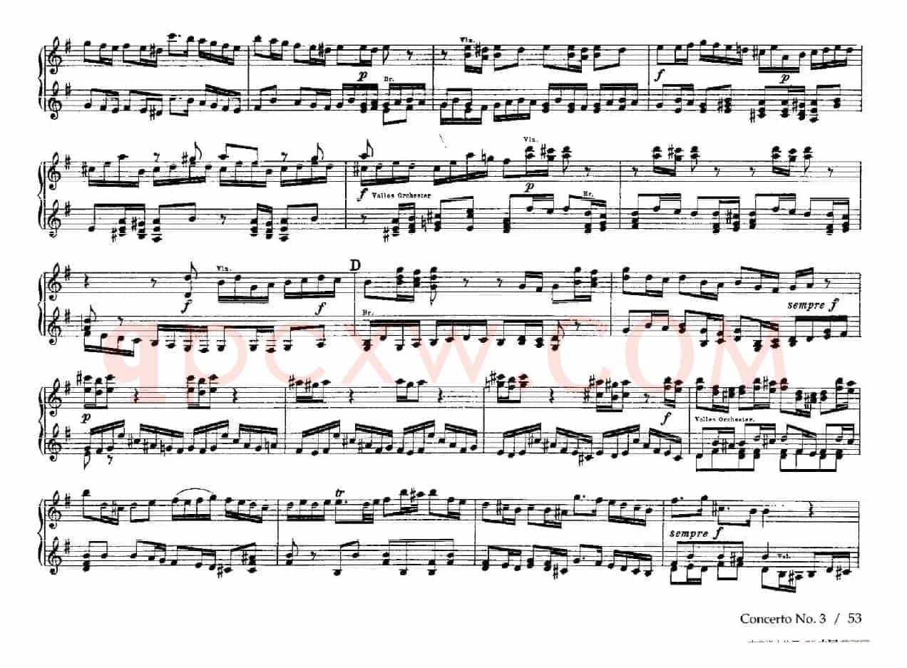 Brandenburg Concerto No.3 in G Major BWV.1048（G大调第三勃兰登堡协奏曲·四手联弹版）