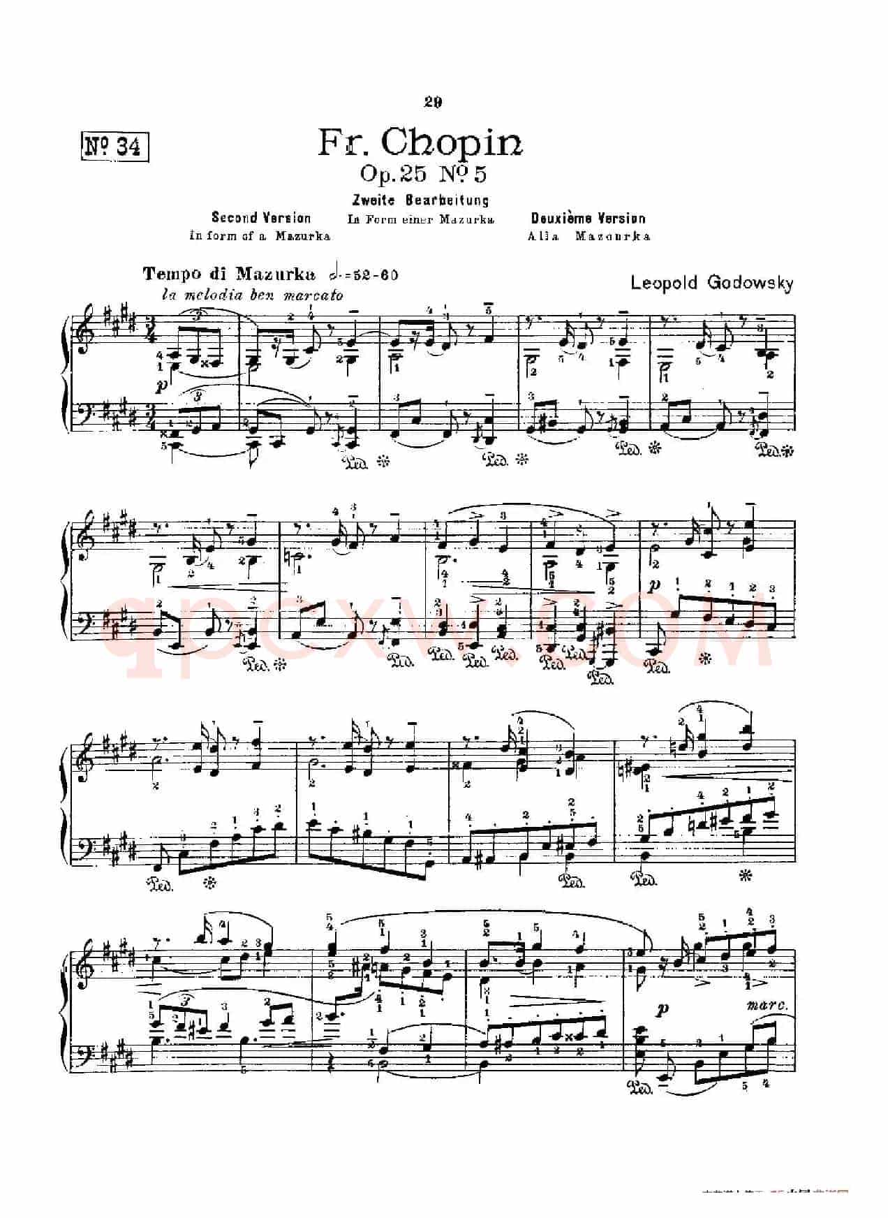 53首以肖邦练习曲为素材而作的练习曲(No.34)