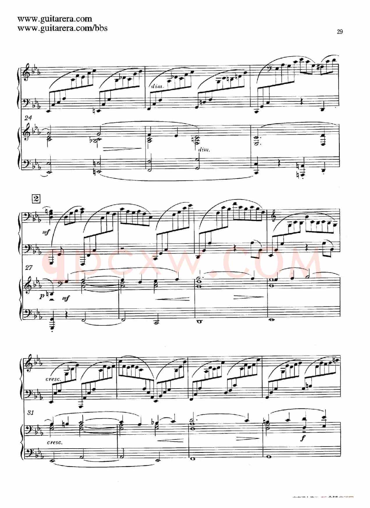 c小调第二钢琴协奏曲 Op.18(双钢琴·第一乐章)