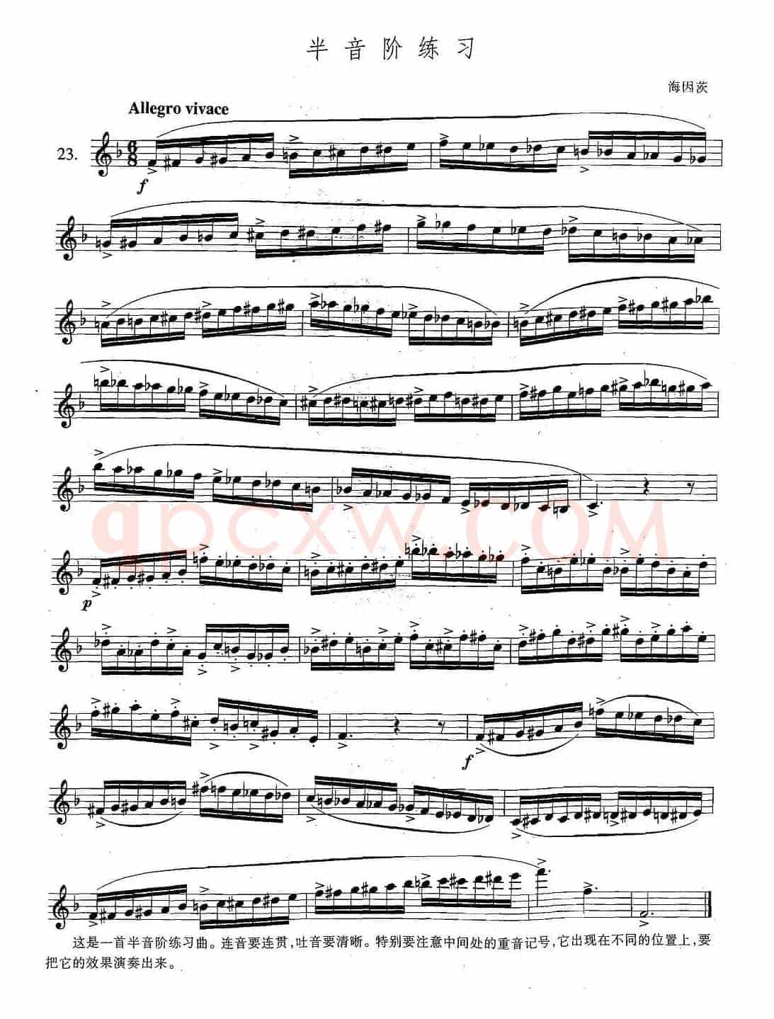 萨克斯练习曲合集（5—23）半音阶练习