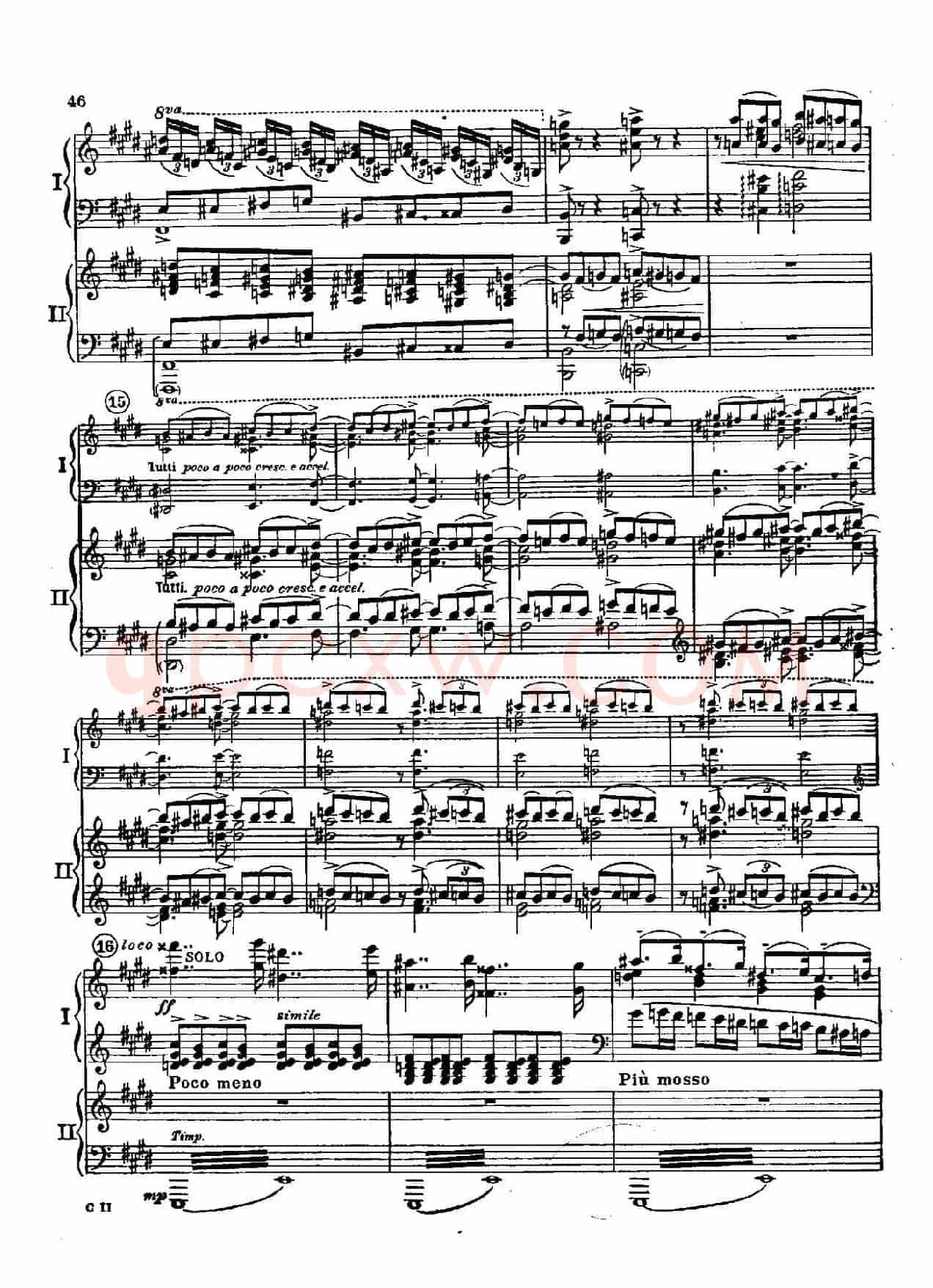 F大调爵士钢琴协奏曲（美版双钢琴原谱 P41—50）