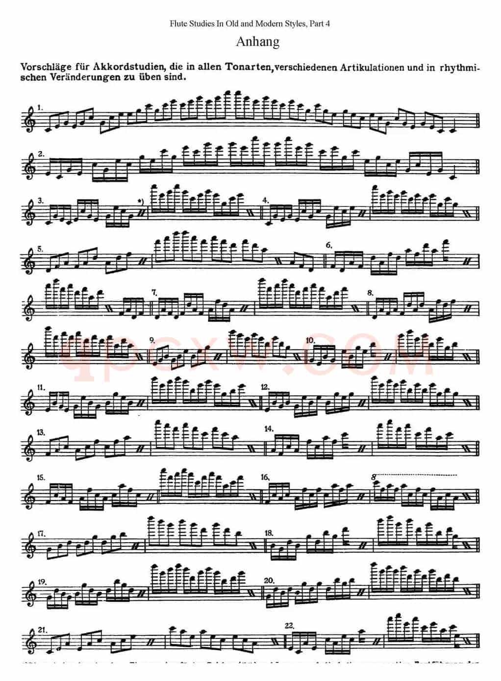 斯勒新老风格长笛练习重奏曲（第四部分）（NO.24）
