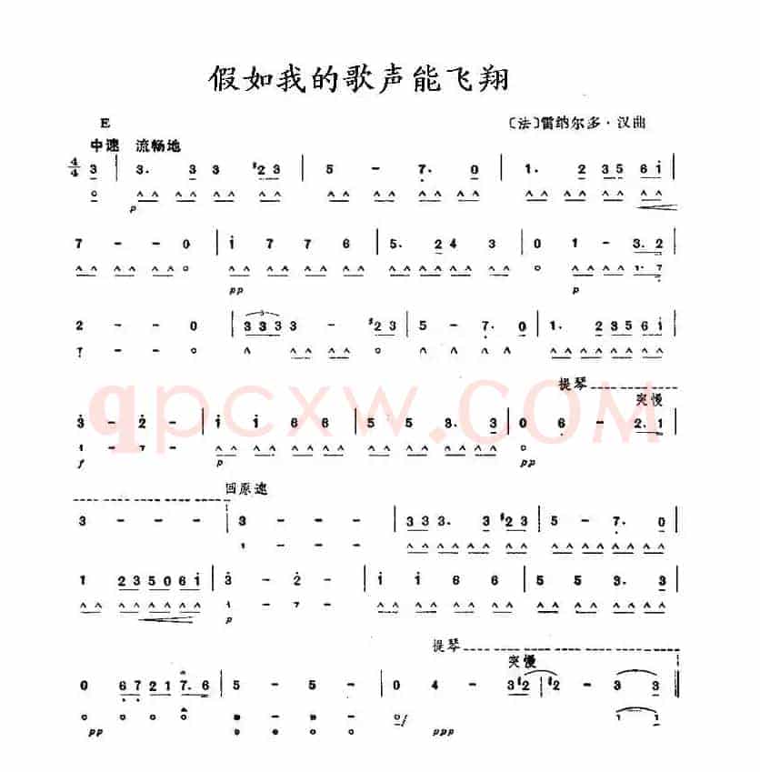 假如我的歌声能飞翔