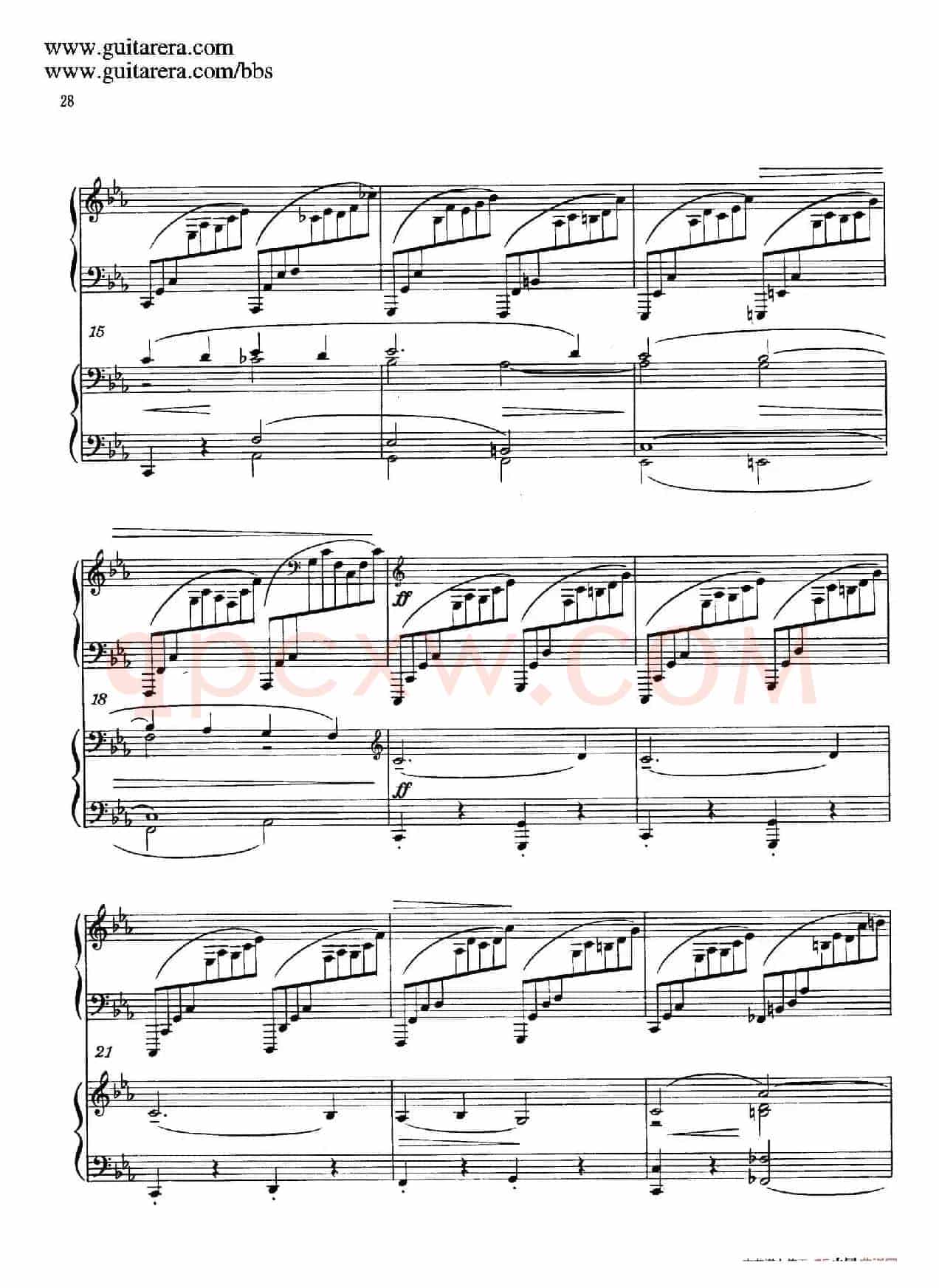 c小调第二钢琴协奏曲 Op.18(双钢琴·第一乐章)