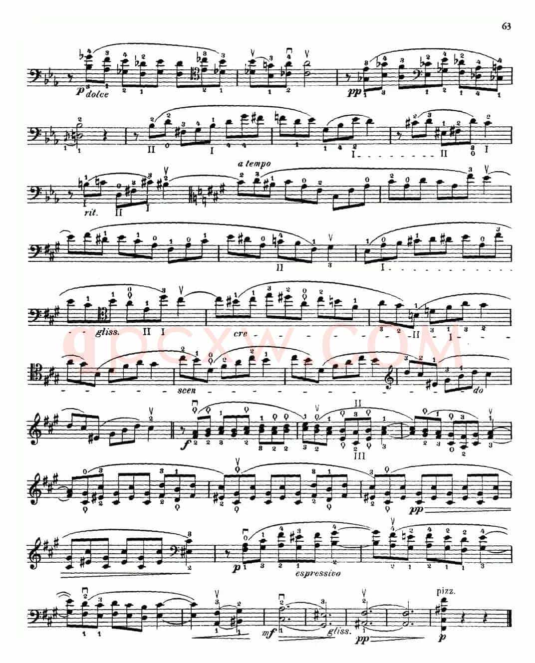 大提琴高级练习曲40首 No.29