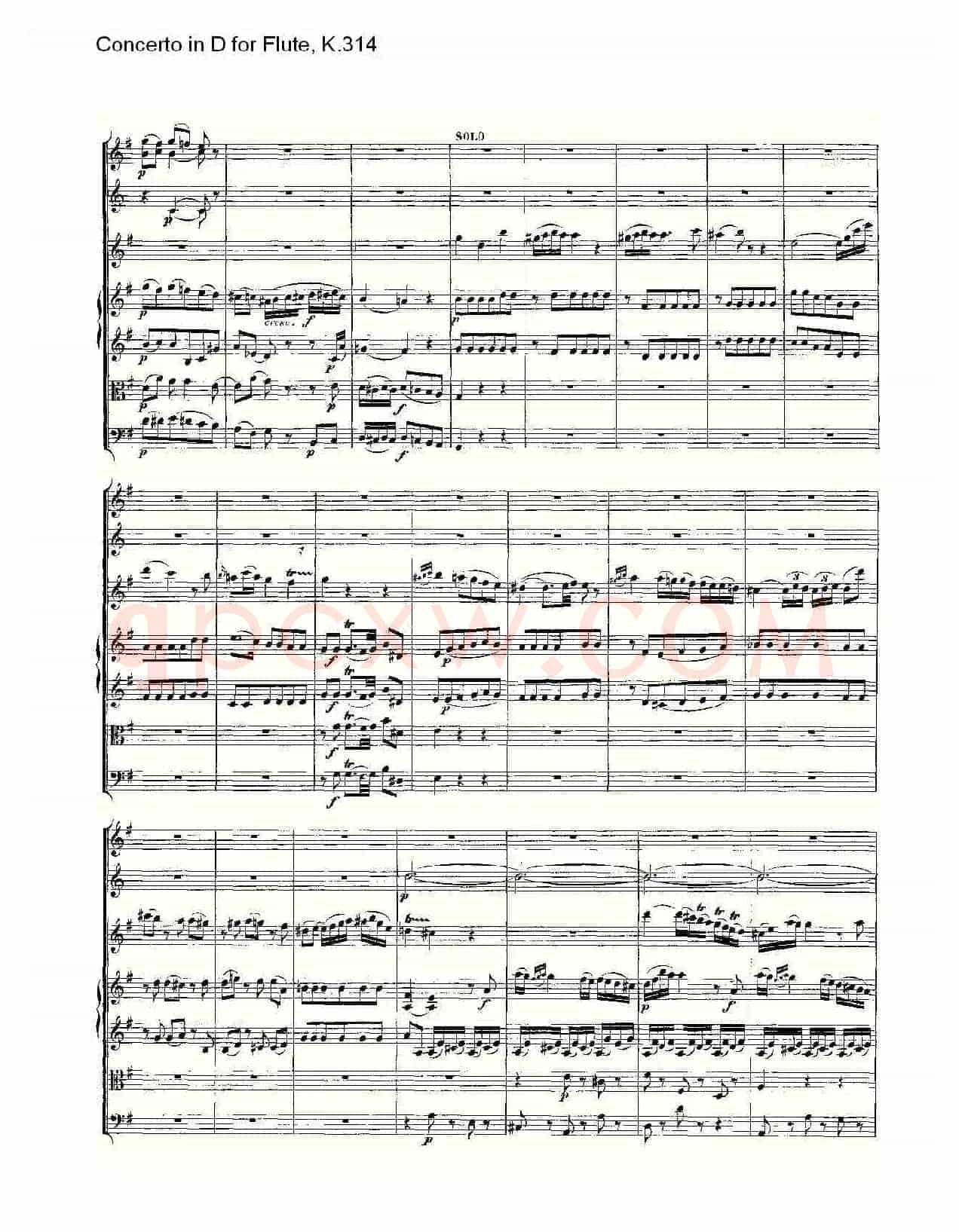 Concerto in D for Flute, K.314（D调长笛协奏曲, K.314）