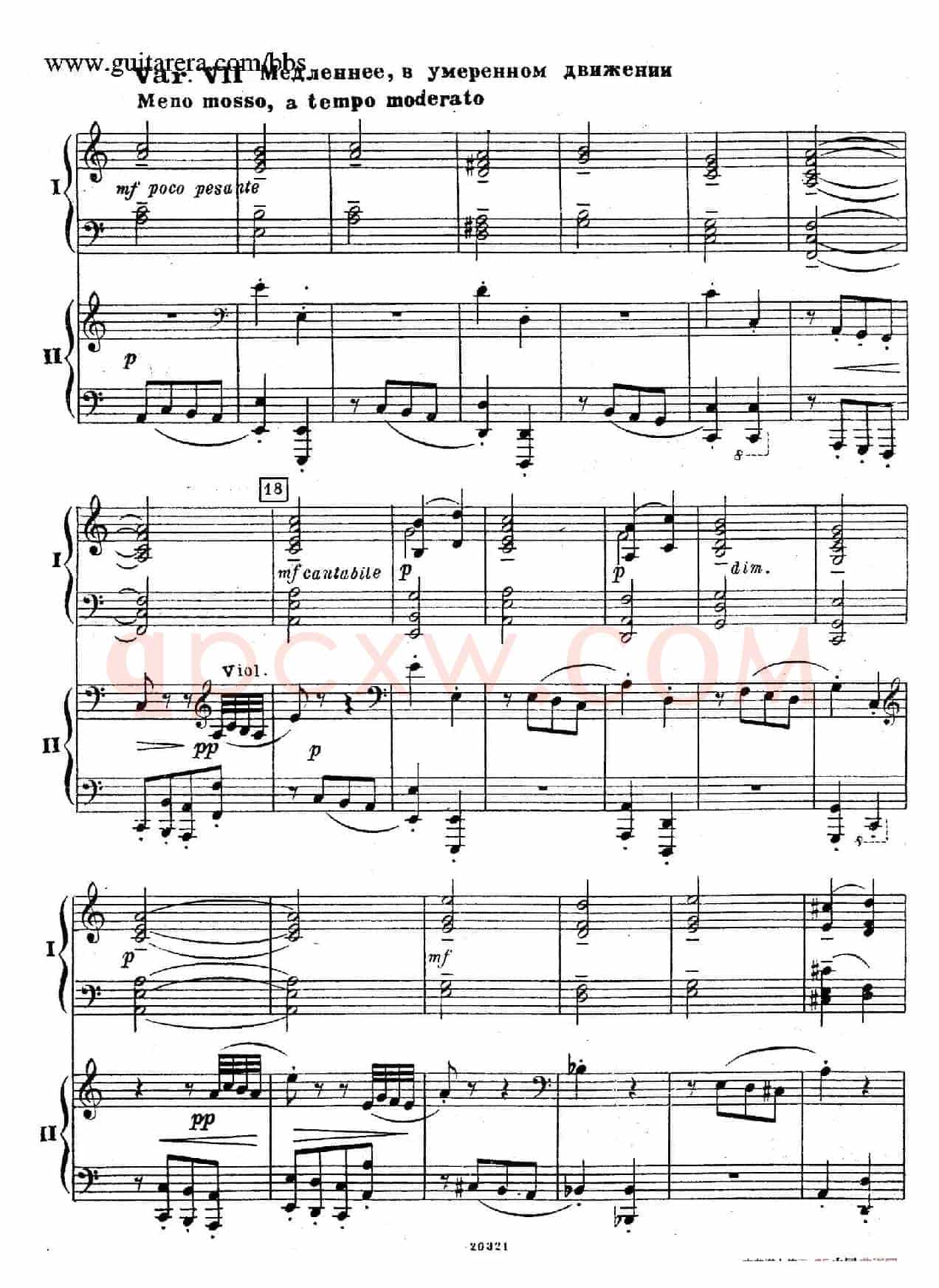 Rhapsody On A Theme Of Paganini Op.43(帕格尼尼主题狂想曲·双钢琴)(P1——20)