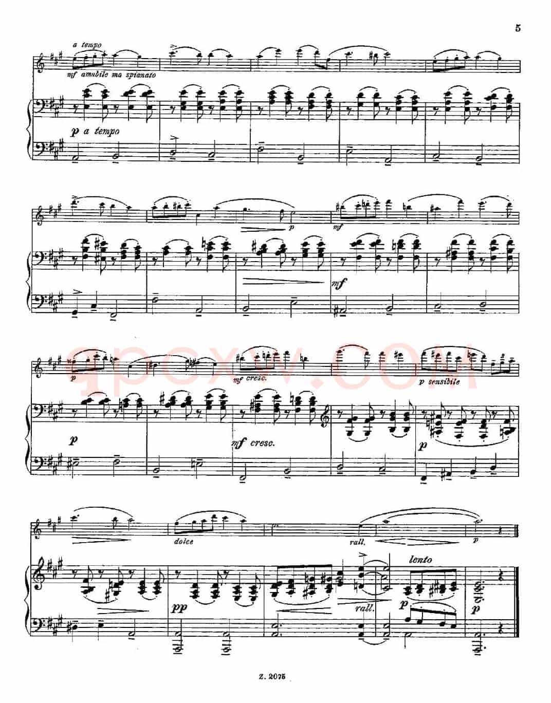 Albumblatt（Op.55 No.7）（长笛+钢琴伴奏）