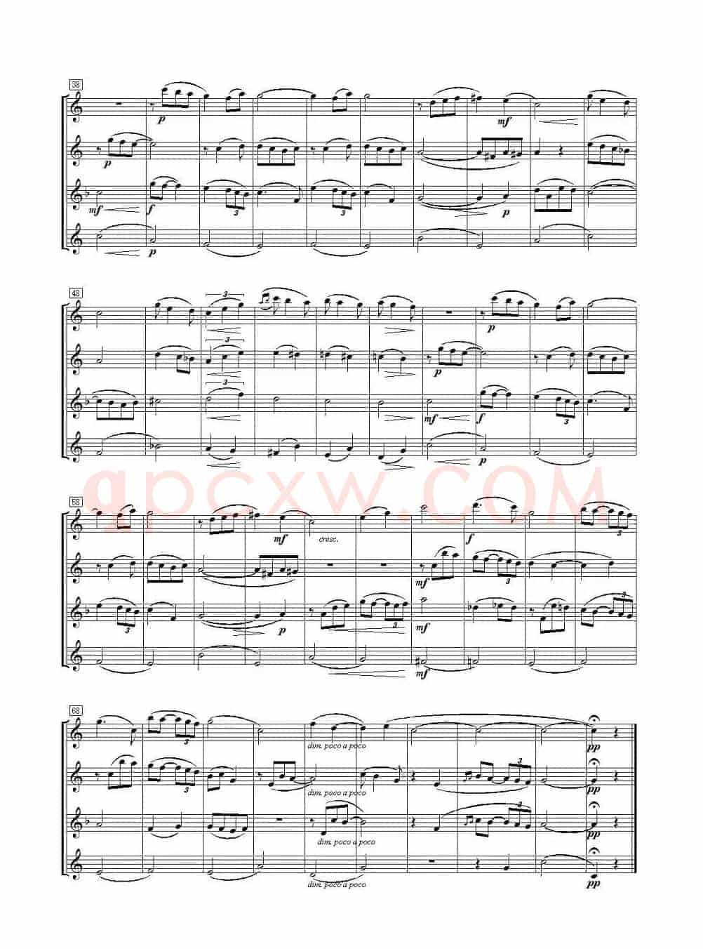 Moon River（月亮河）（四重奏）