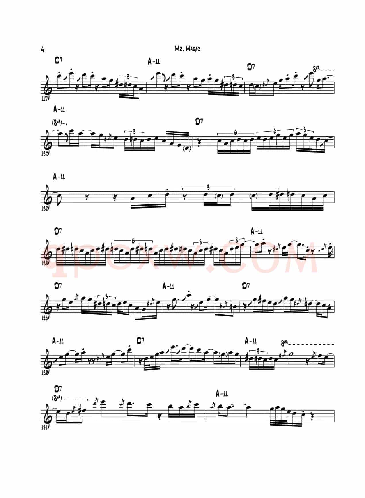 Mr Magic（中音萨克斯）
