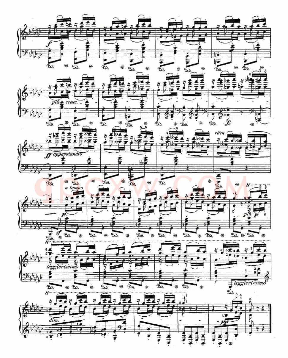 肖邦钢琴练习曲，Op.25之九