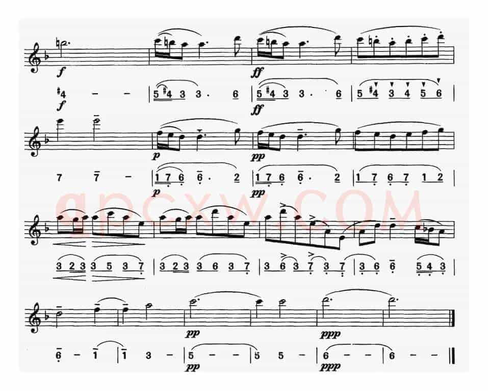 萨拉班德舞曲（线简谱对照版）