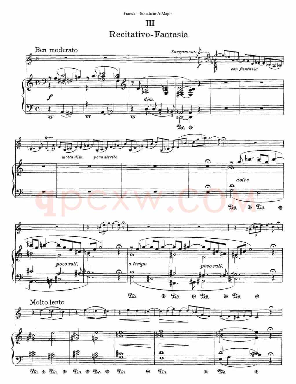 Franck Sonata in A Major（小提琴+钢琴伴奏）