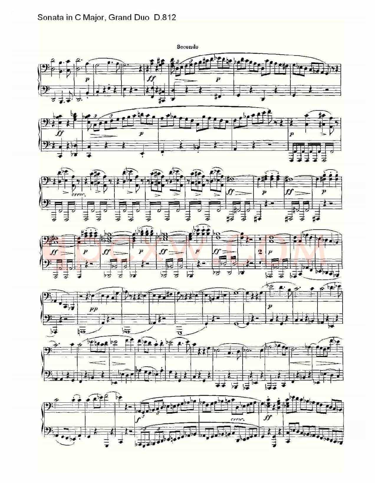 Sonata in C Major, Grand Duo D.812(C大调奏鸣曲,盛大的二重奏 )