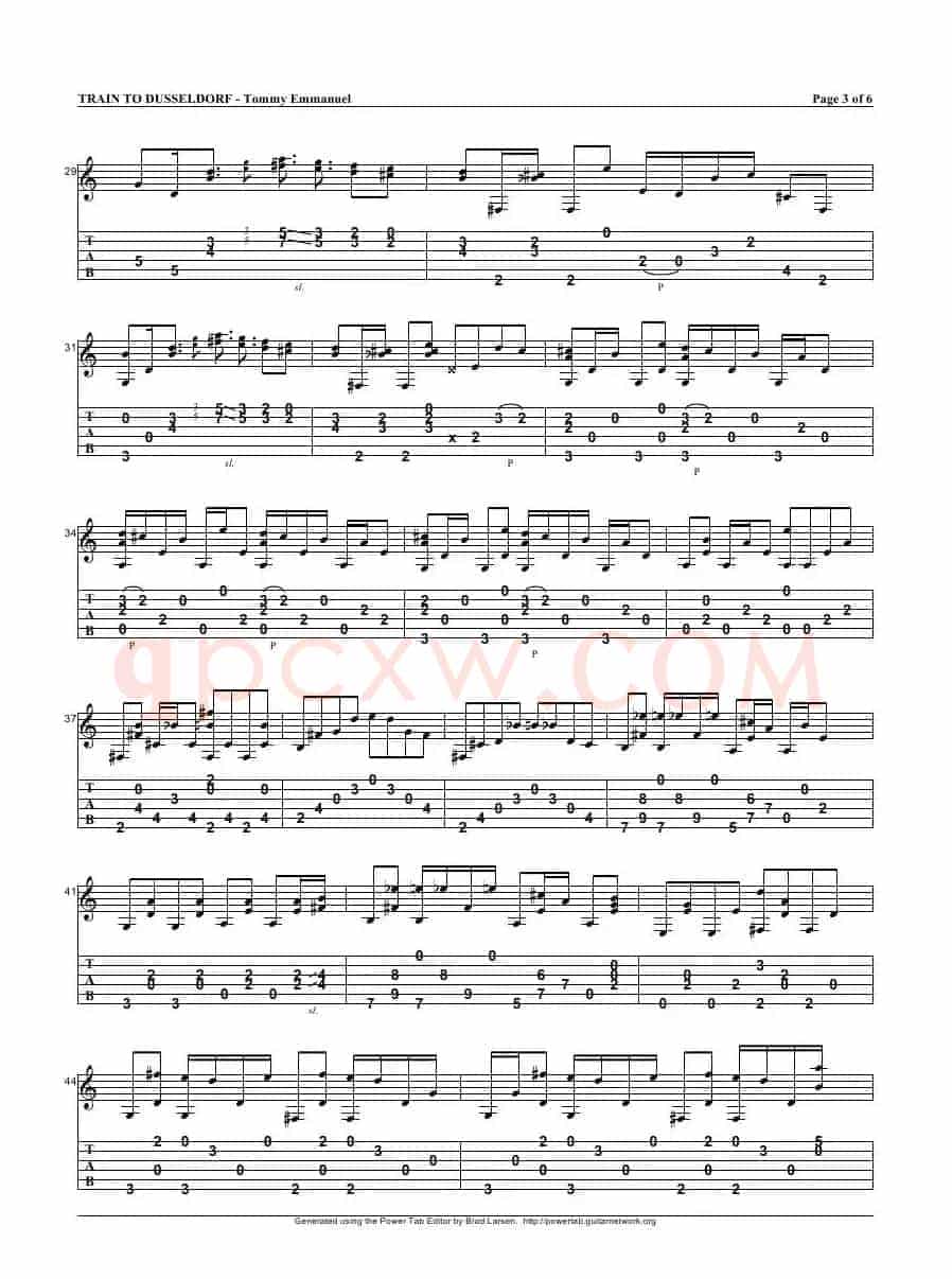 tommy emmanuel：train to dusseldorf（指弹吉它）