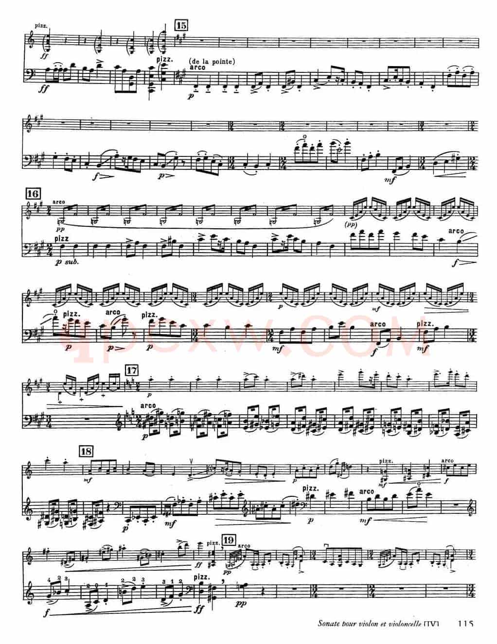 Sonate（小提琴+大提琴）