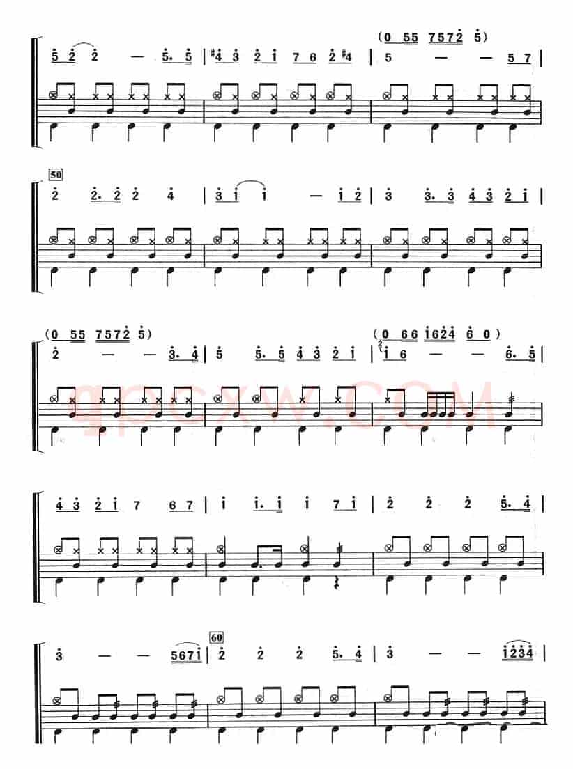 巡逻兵进行曲（架子鼓、主旋律+鼓谱）
