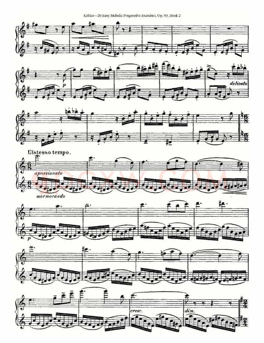 柯勒练习曲作品93号（二）